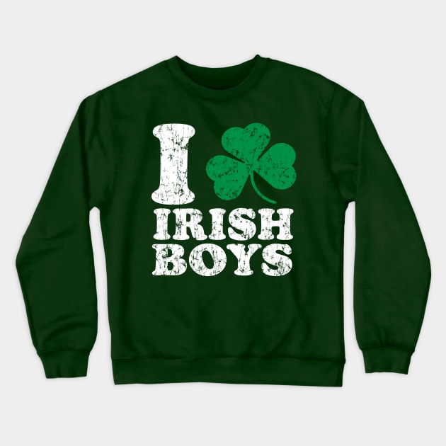 I Love Shamrock Irish Boys Crewneck Sweatshirt by E